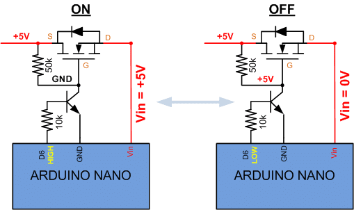 Mosfet proteccion de bateria Arduino