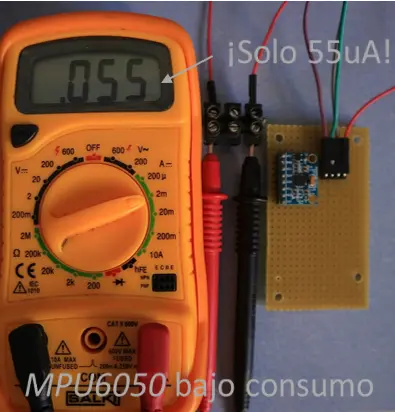 Tutorial MPU6050 ultra bajo consumo (50uA) con Arduino