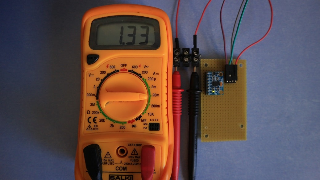 Consumo MPU6050 bajo consumo, con LED